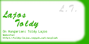 lajos toldy business card